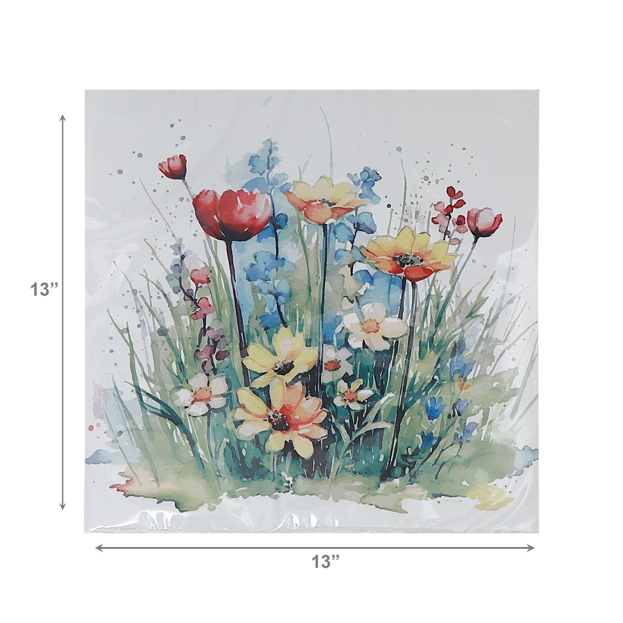 20-Pack 3-Ply Luncheon Napkins Featuring Spring Blooms - Set of 6