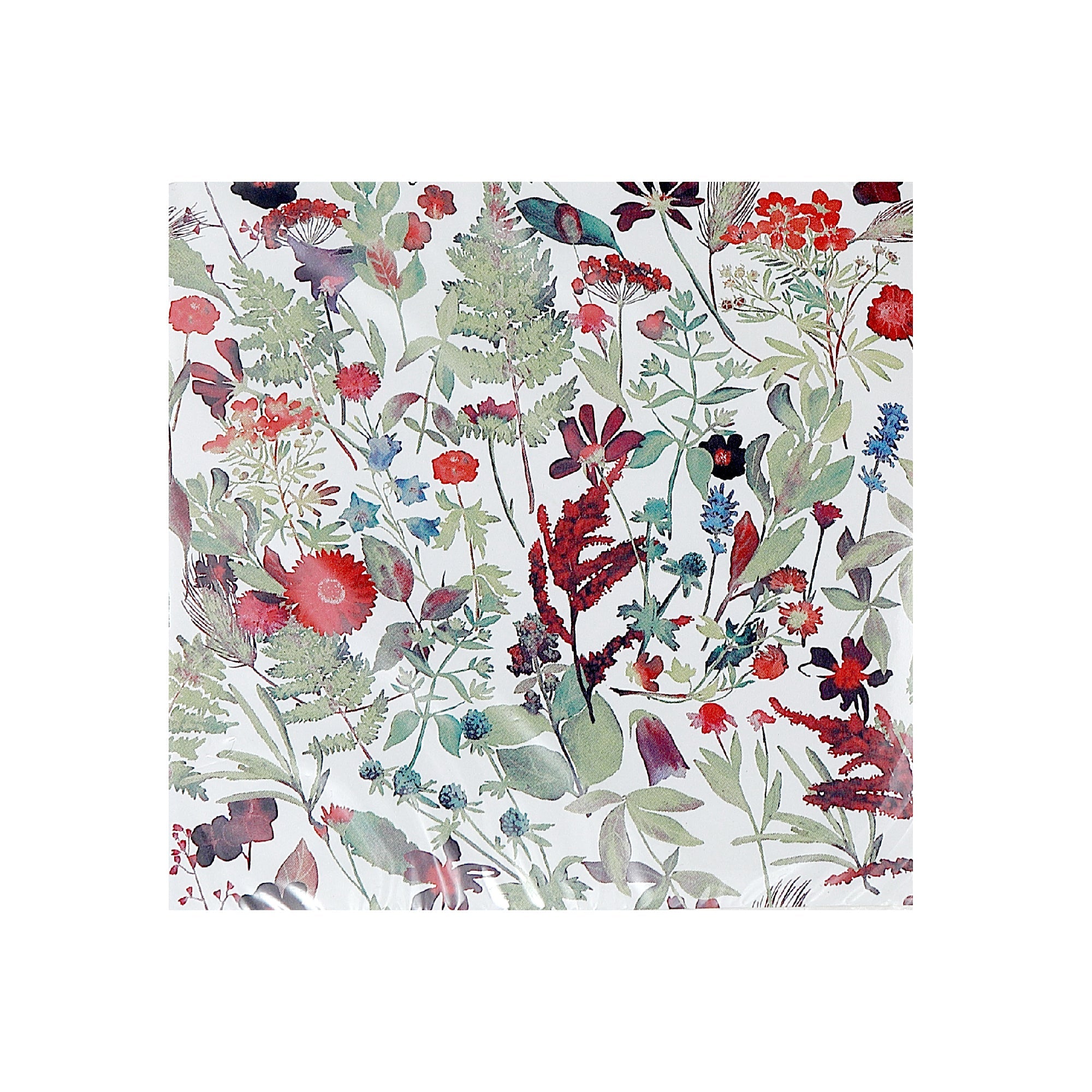 20-Pack 3-Ply Luncheon Napkins with Wild Flowers Design - Set of 6