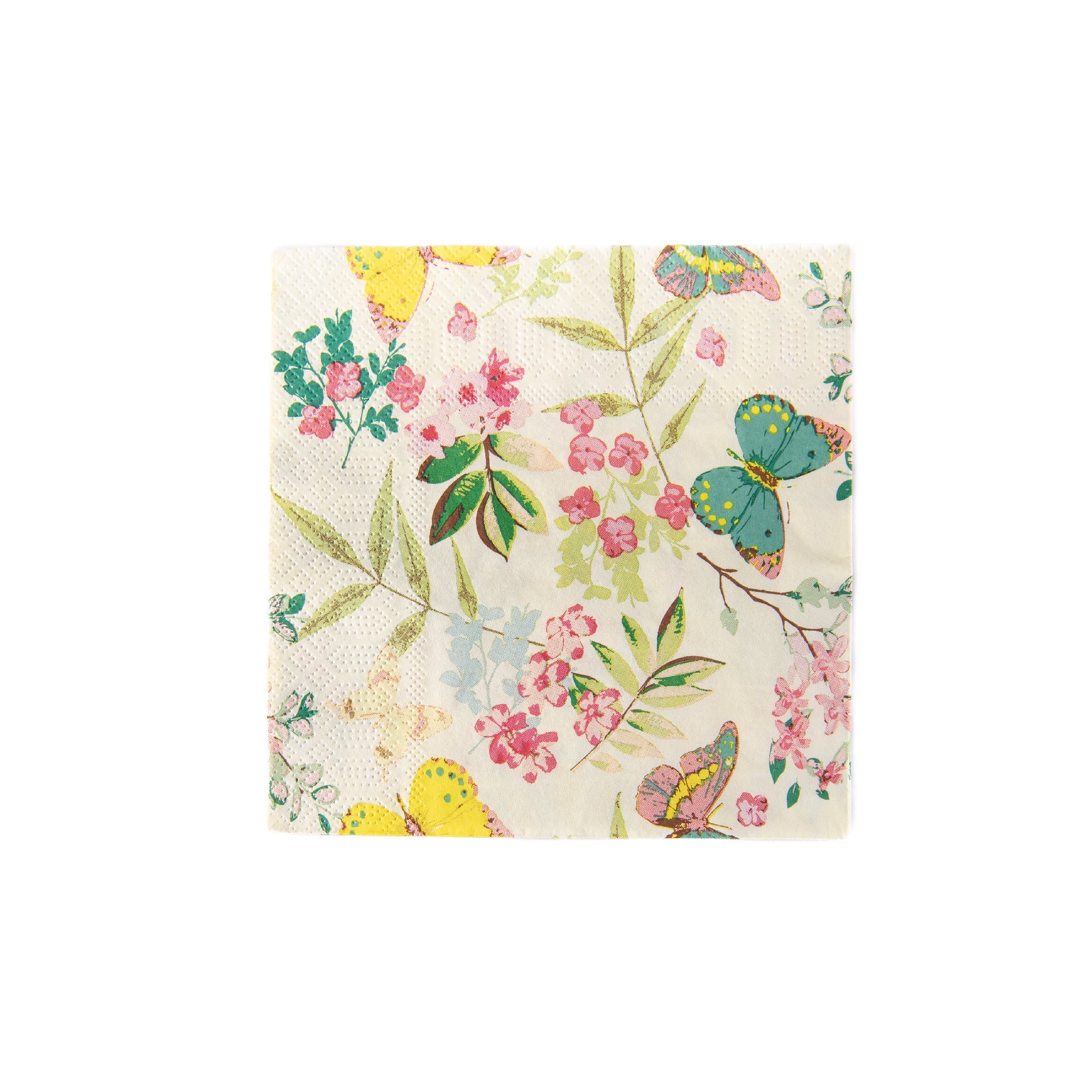20-Pack 3-Ply Luncheon Napkins, Butterfly Garden Design - Set of 6