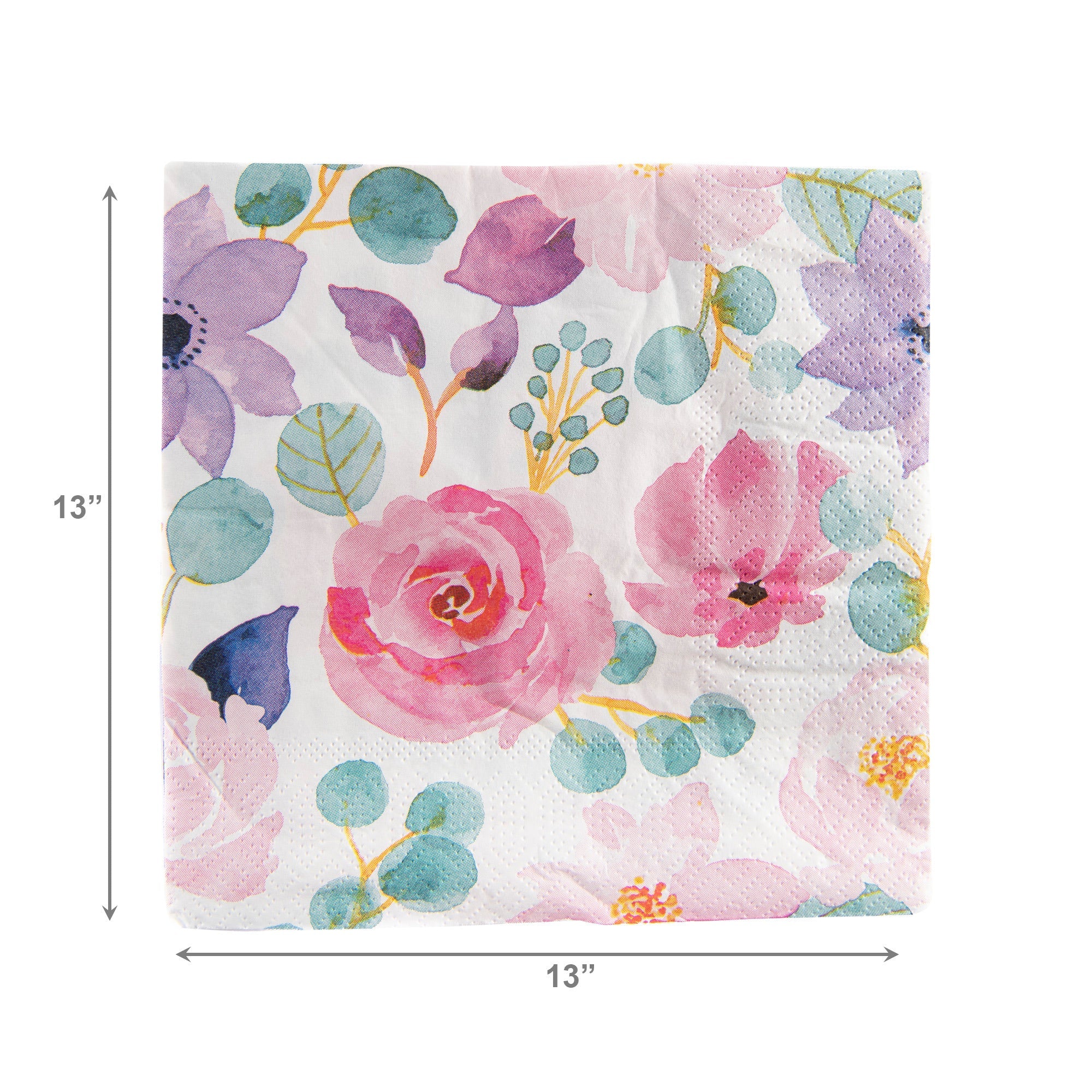 20-Pack 3-Ply Luncheon Napkins with Blooming Floral Design - Set of 6