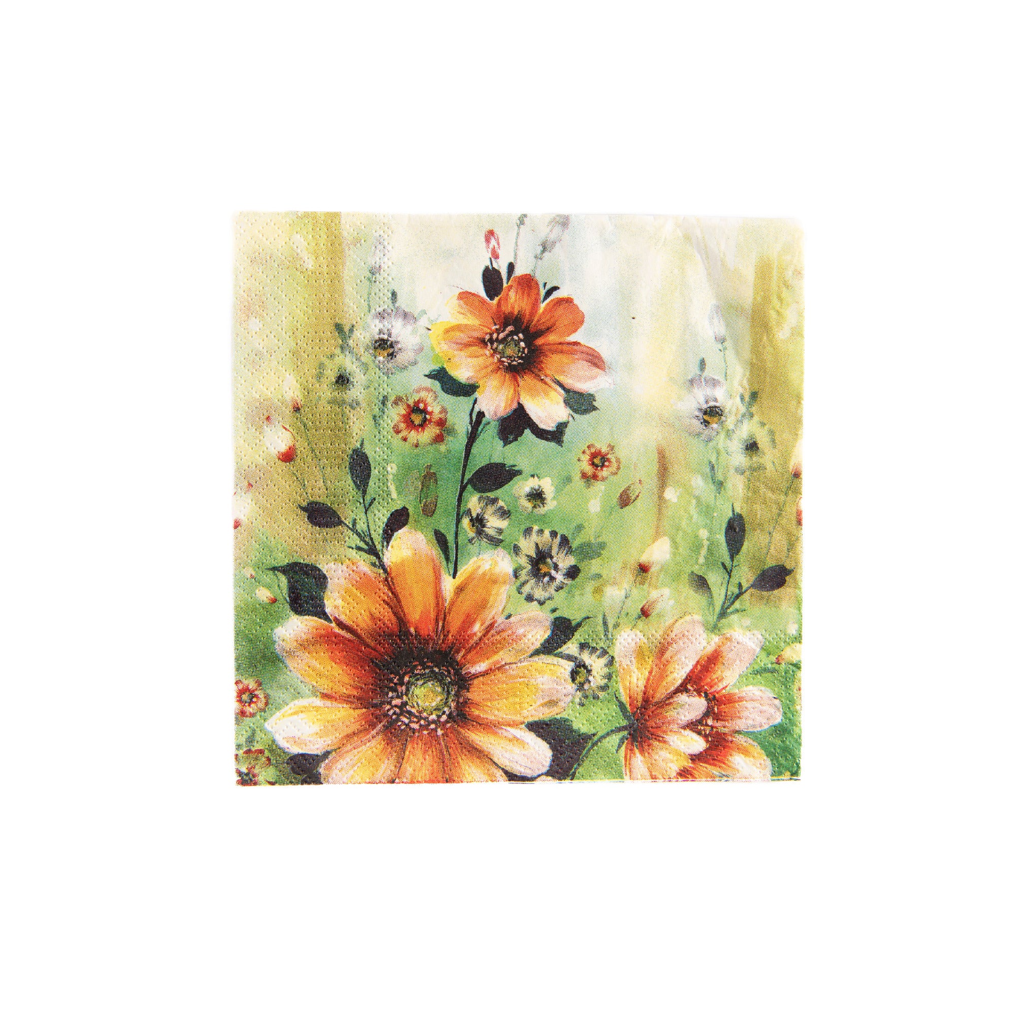 20-Pack 3-Ply Luncheon Napkins with Sunflower Design - Set of 6