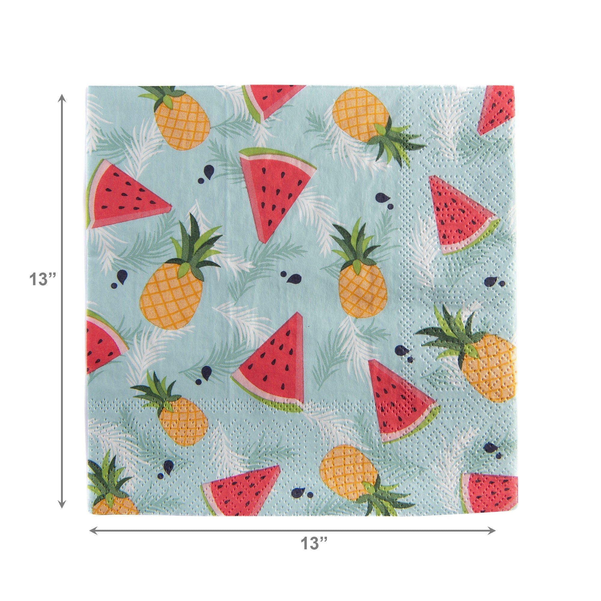 20-Pack 3-Ply Luncheon Napkins, Pineapple & Watermelon Party Design - Set of 6