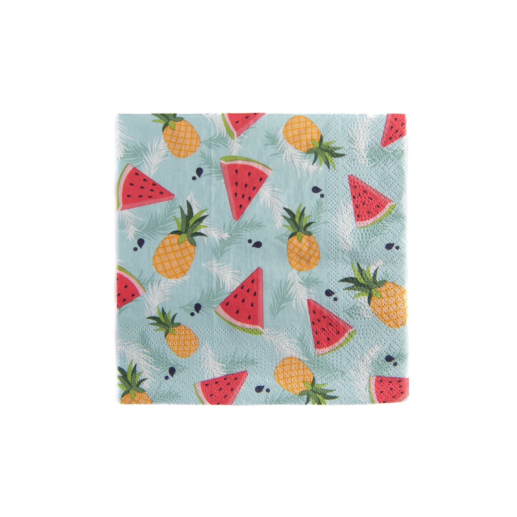 20-Pack 3-Ply Luncheon Napkins, Pineapple & Watermelon Party Design - Set of 6