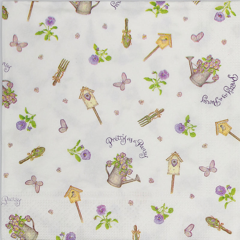 20 Pack Luncheon 3 Ply Napkin Bird House Garden - Set of 6