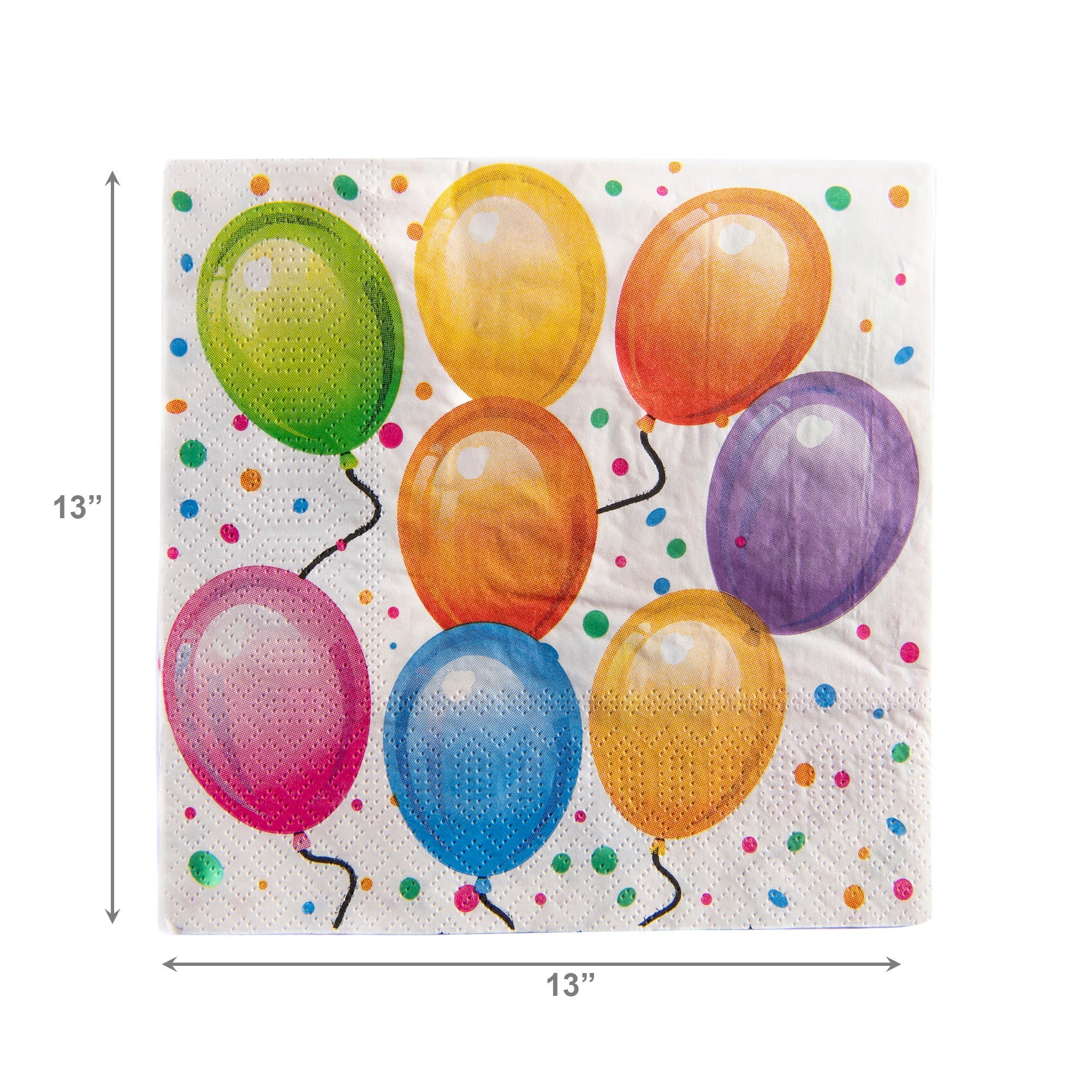 20-Pack 3-Ply Luncheon Napkins with Balloon Celebration Design - Set of 6