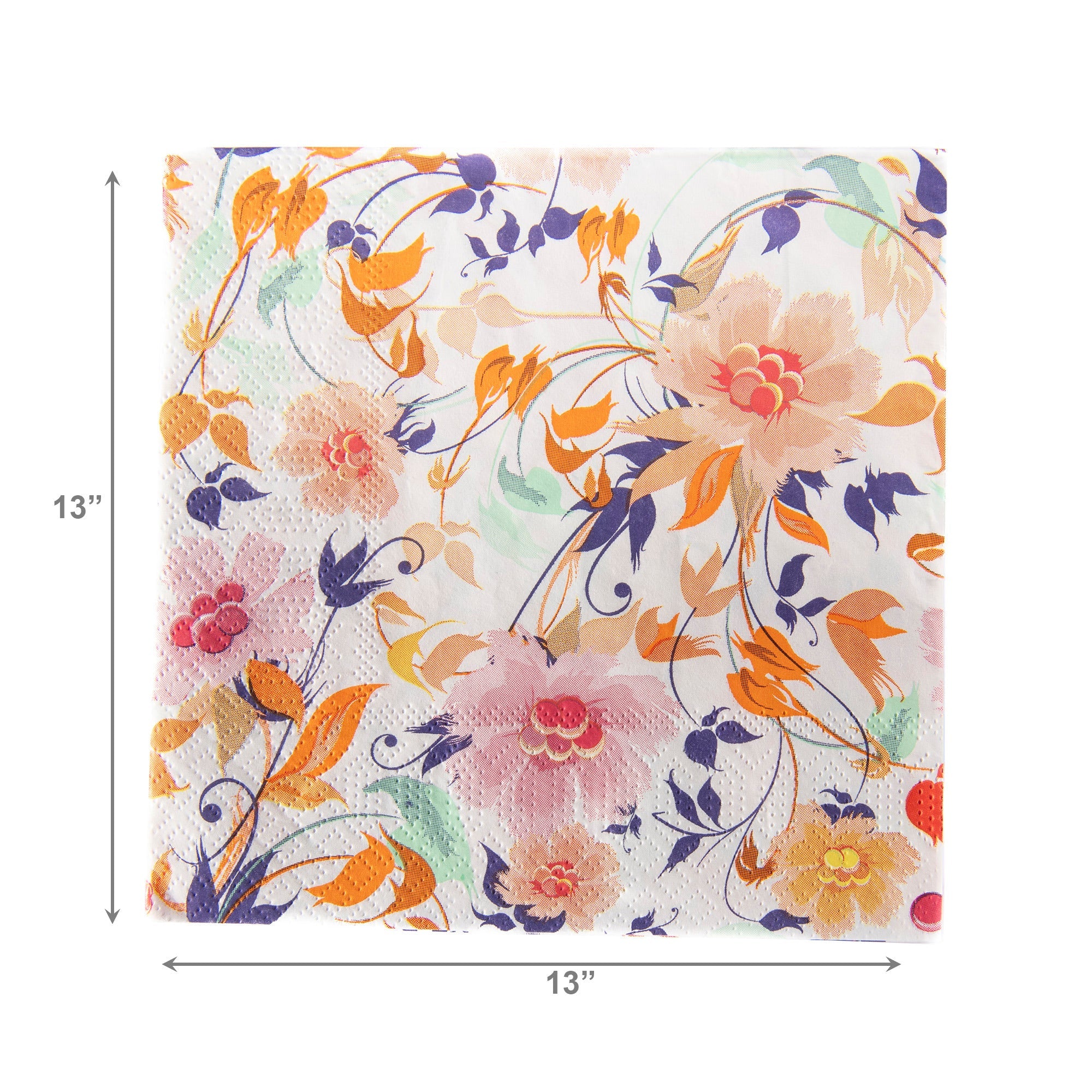 20-Pack 3-Ply Luncheon Napkins with Floral Print Design - Set of 6