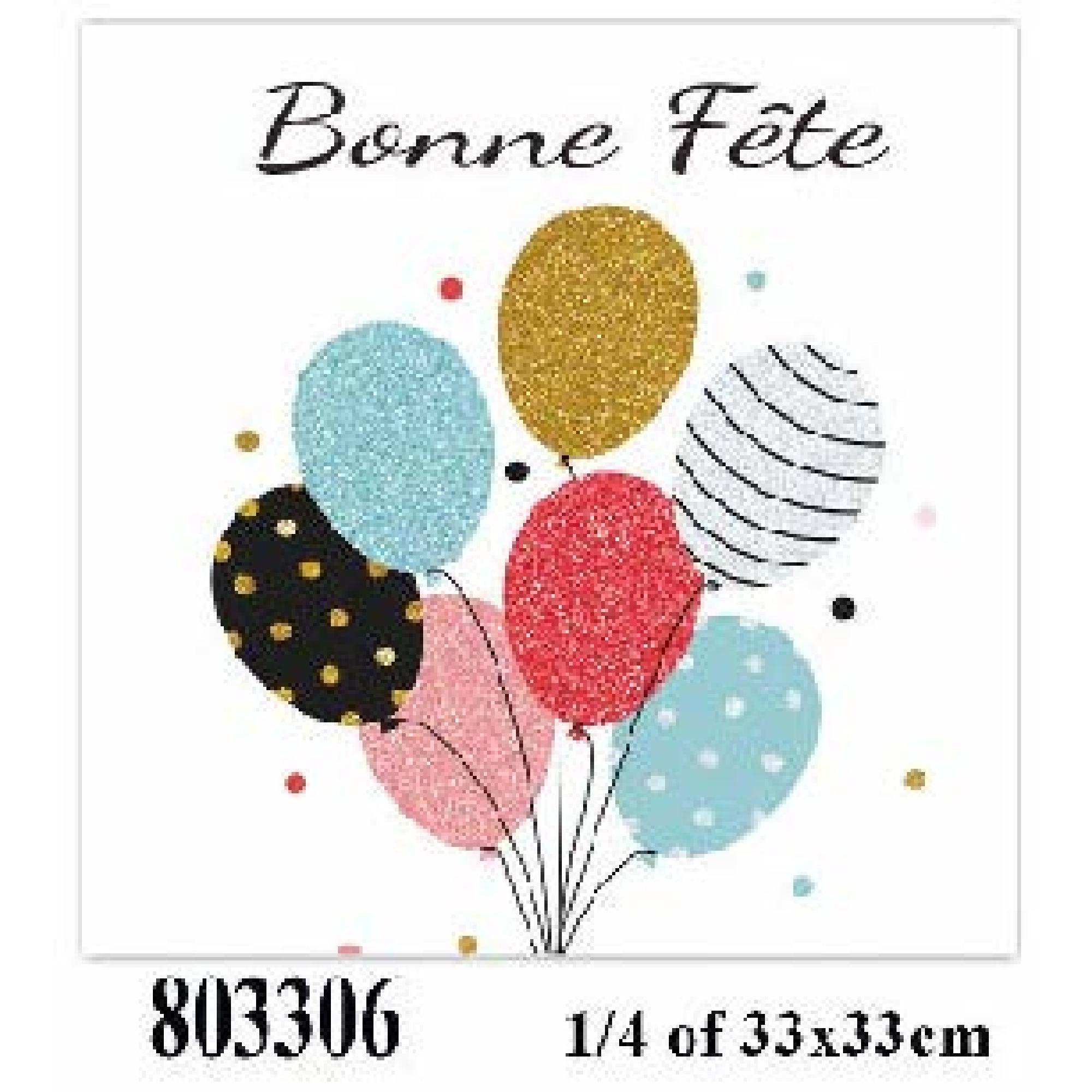 20-Pack 3-Ply Bonne Fête Party Luncheon Napkins - Set of 6