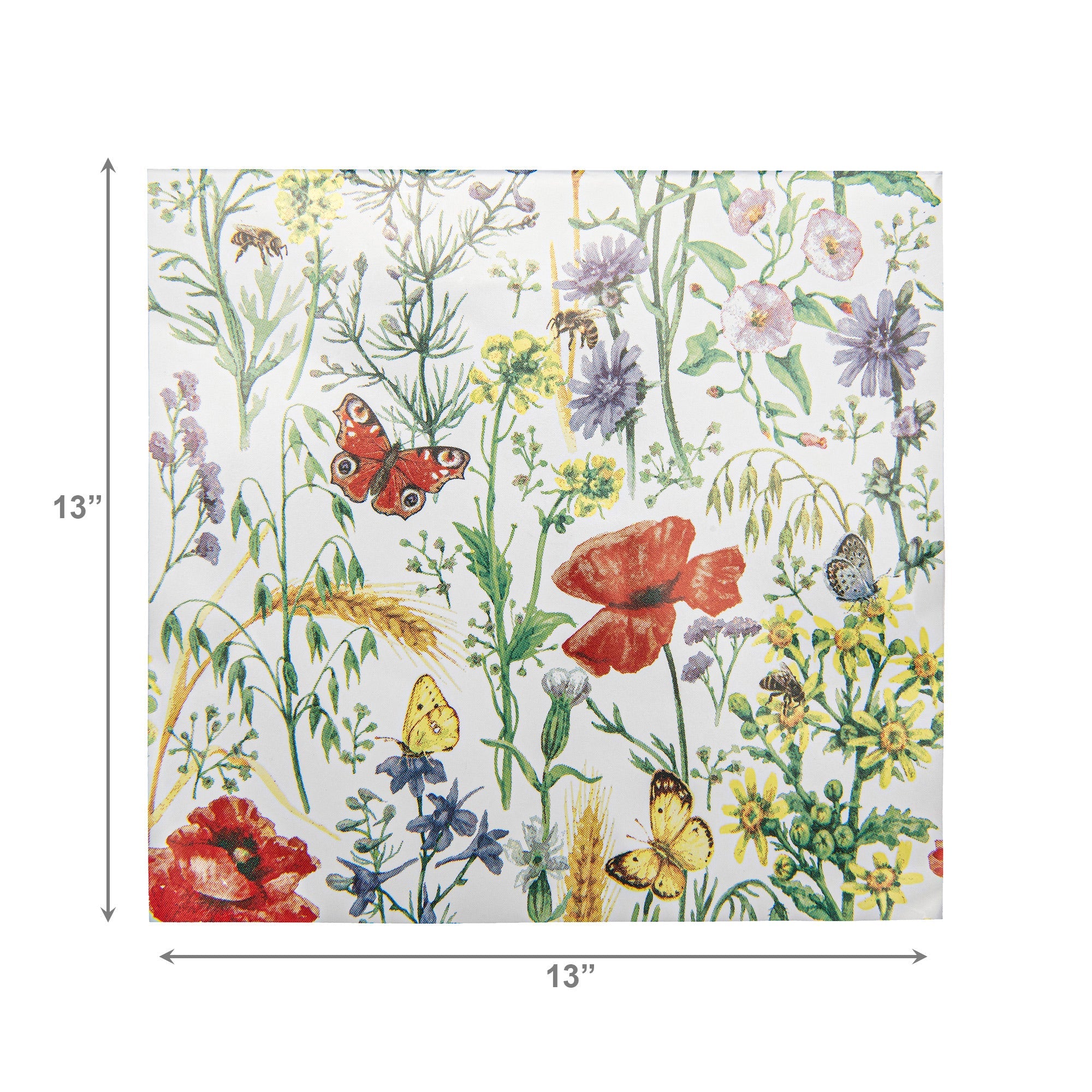 20-Pack 3-Ply Luncheon Napkins Featuring Butterfly Garden - Set of 6