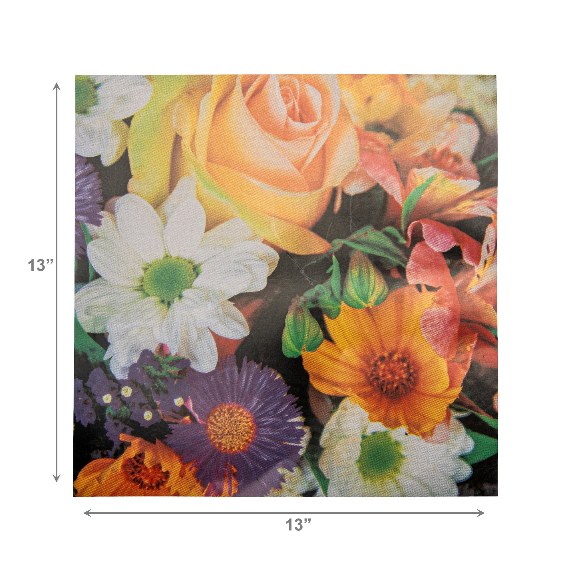 20-Pack 3-Ply Luncheon Napkins with Floral Bouquet Design - Set of 6