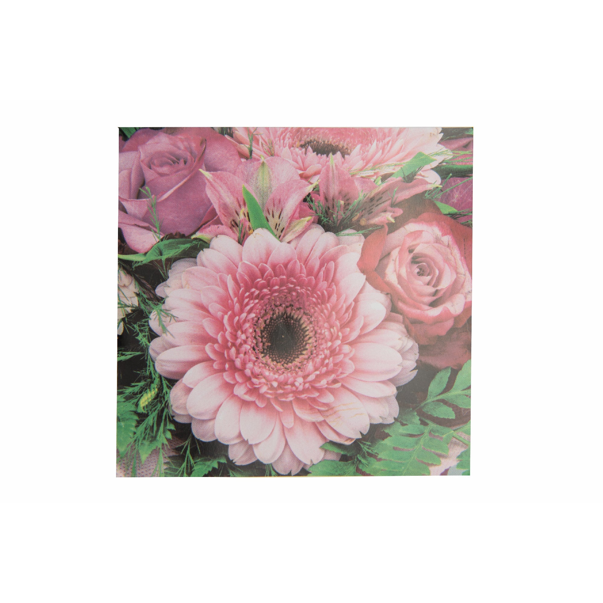 20-Pack 3-Ply Luncheon Napkins with Pink Gerbera Design - Set of 6