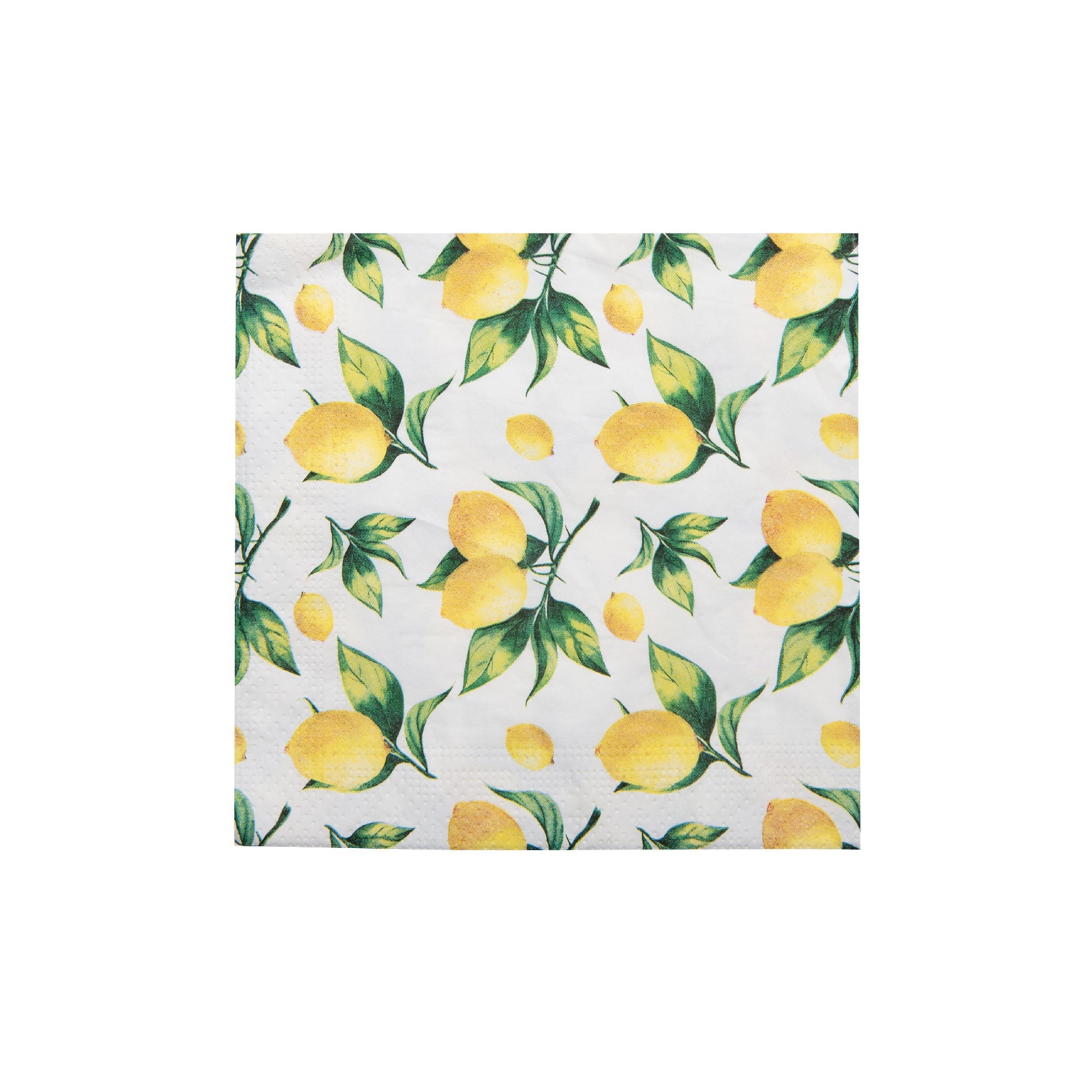 20-Pack 3-Ply Luncheon Napkins Featuring Lemon Design - Set of 6