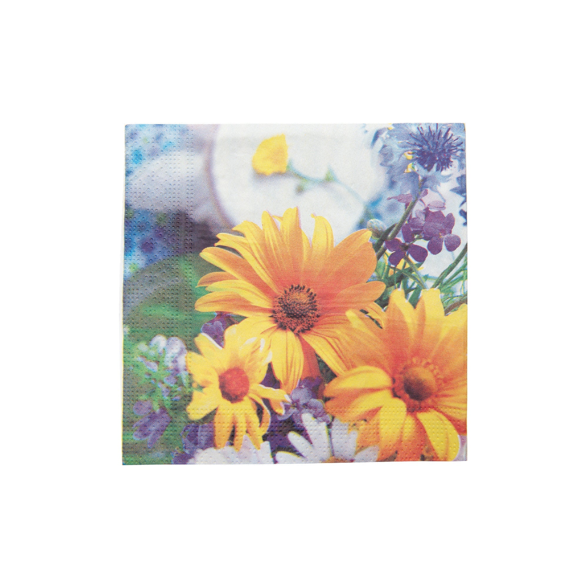 20-Pack 3-Ply Luncheon Napkins Featuring Yellow Daisies - Set of 6
