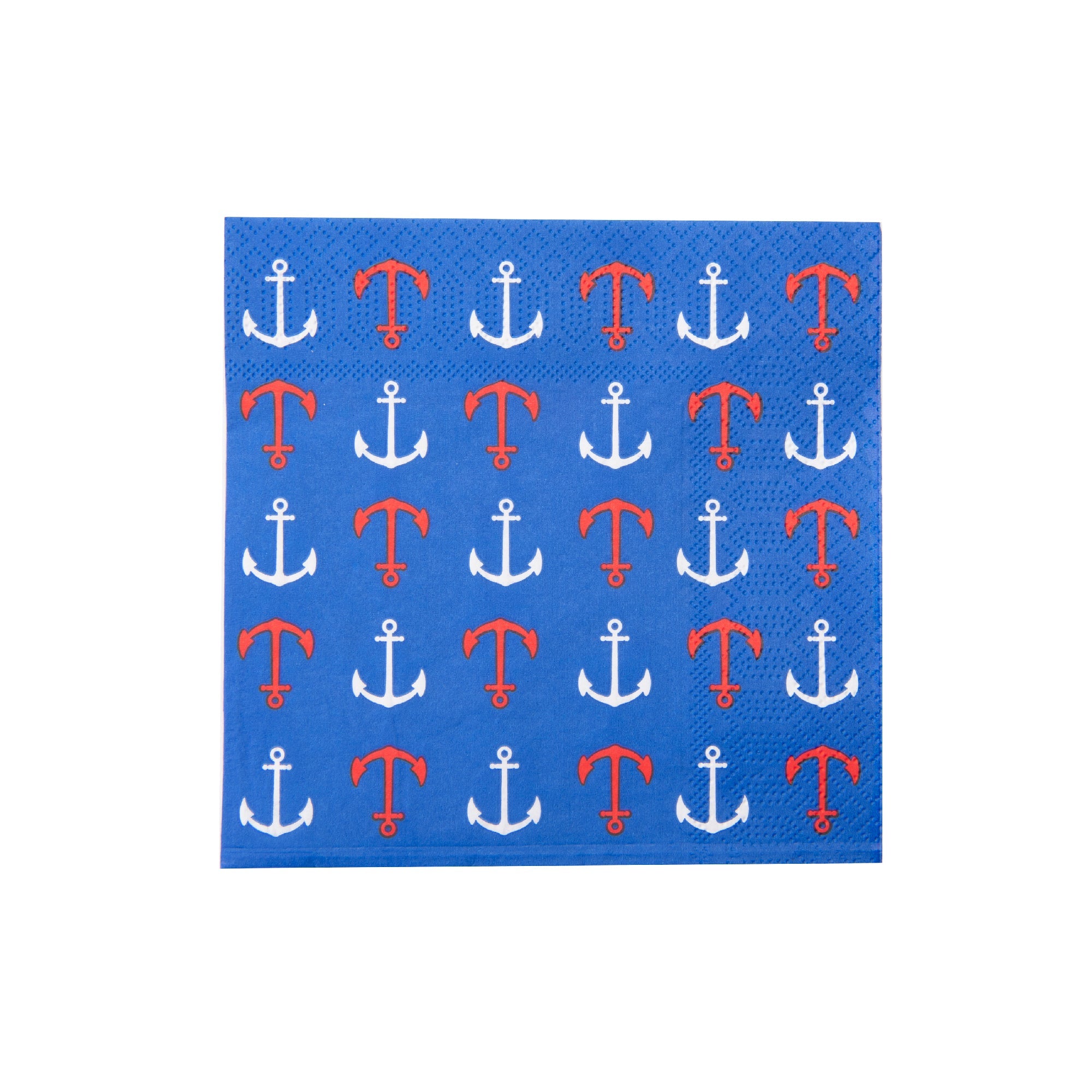 20-Pack 3-Ply Luncheon Napkins with Anchor Design - Set of 6