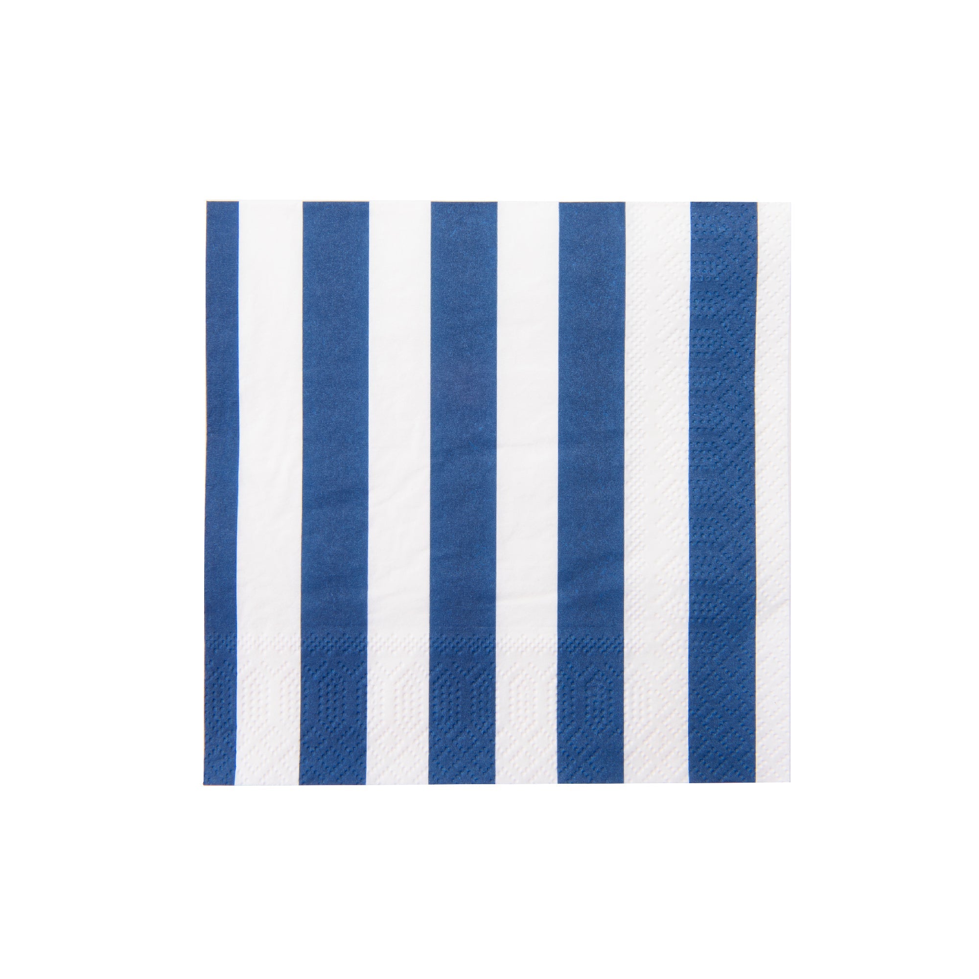 20-Pack 3-Ply Luncheon Napkins with Blue Stripe Pattern - Set of 6