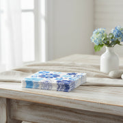 20-Pack 3-Ply Luncheon Napkins Featuring Blue Floral Design - Set of 6