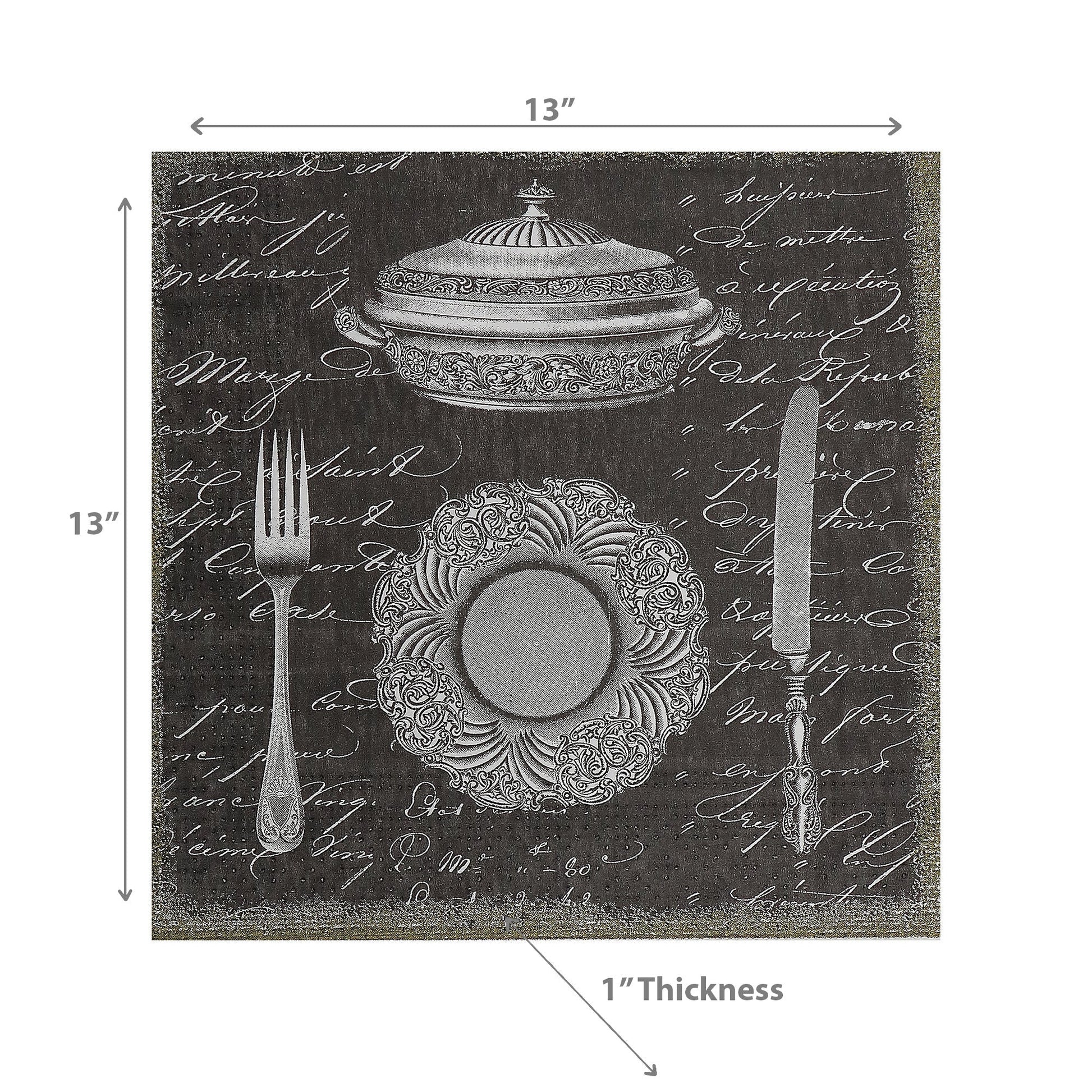 20 Pack Luncheon 3 Ply Napkin Dinner Set Setting - Set of 6