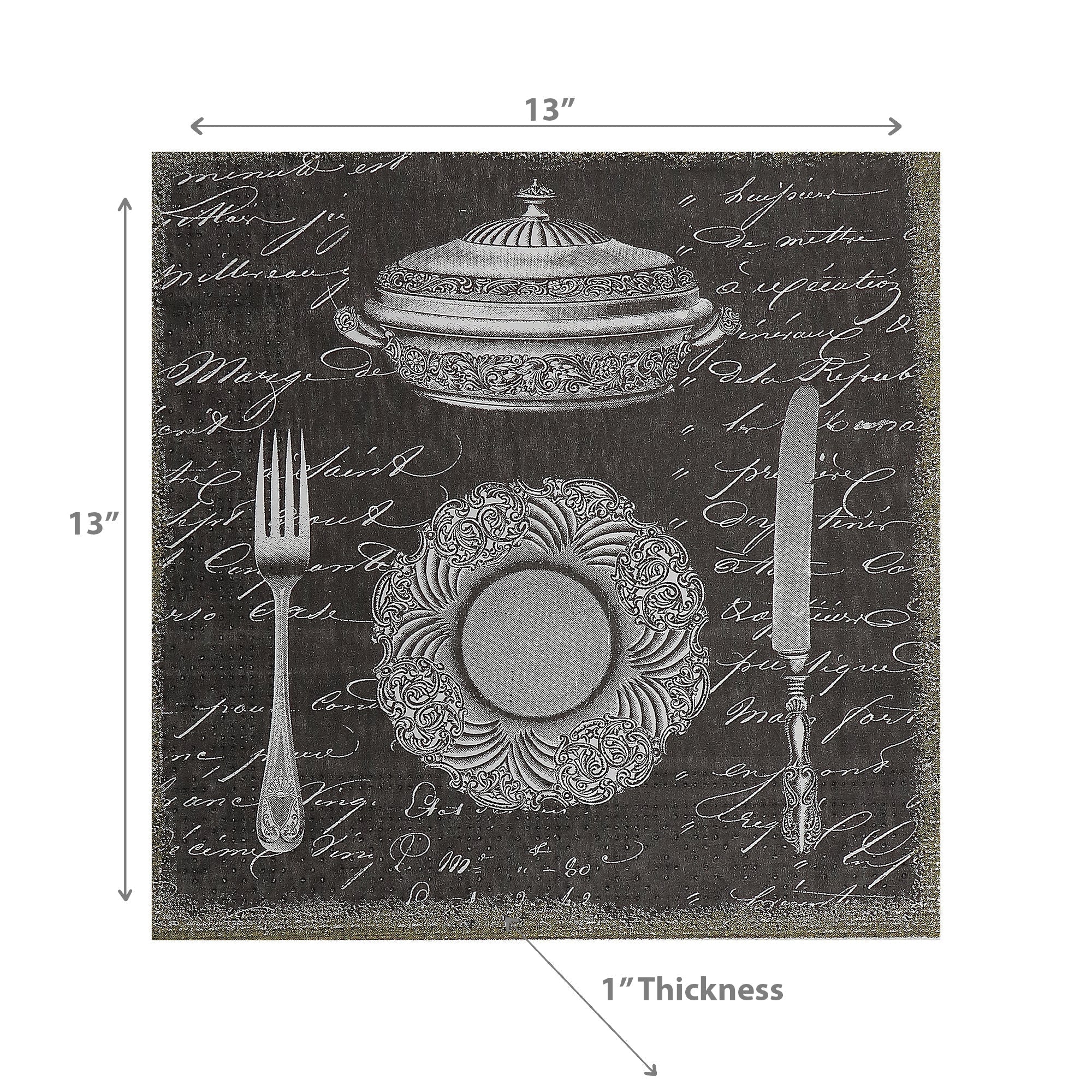 20 Pack Luncheon 3 Ply Napkin Dinner Set Setting - Set of 6
