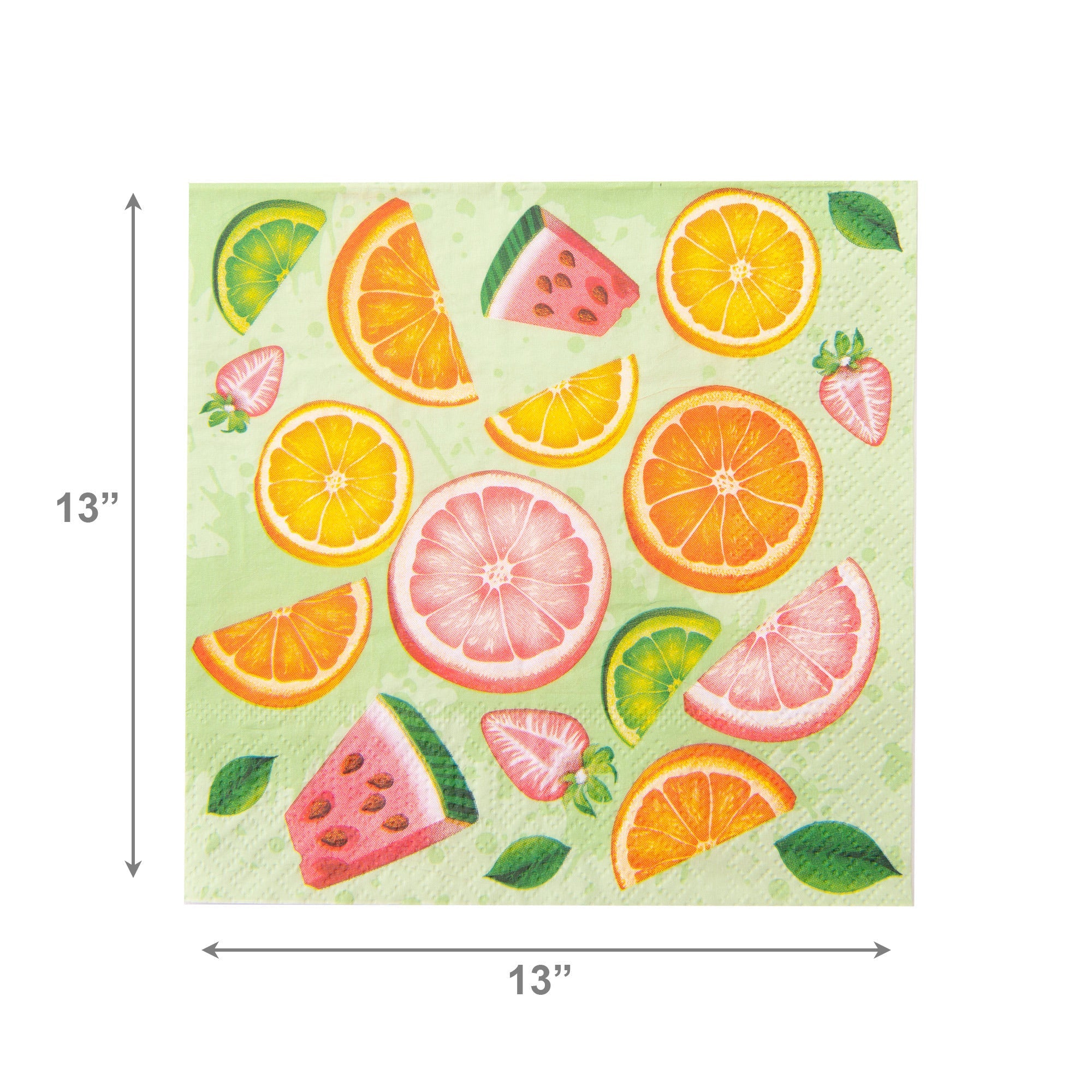 20-Pack 3-Ply Luncheon Napkins Featuring Fruitilicious Design - Set of 6
