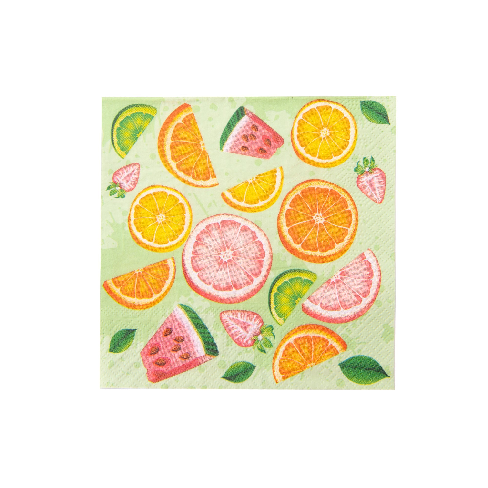20-Pack 3-Ply Luncheon Napkins Featuring Fruitilicious Design - Set of 6