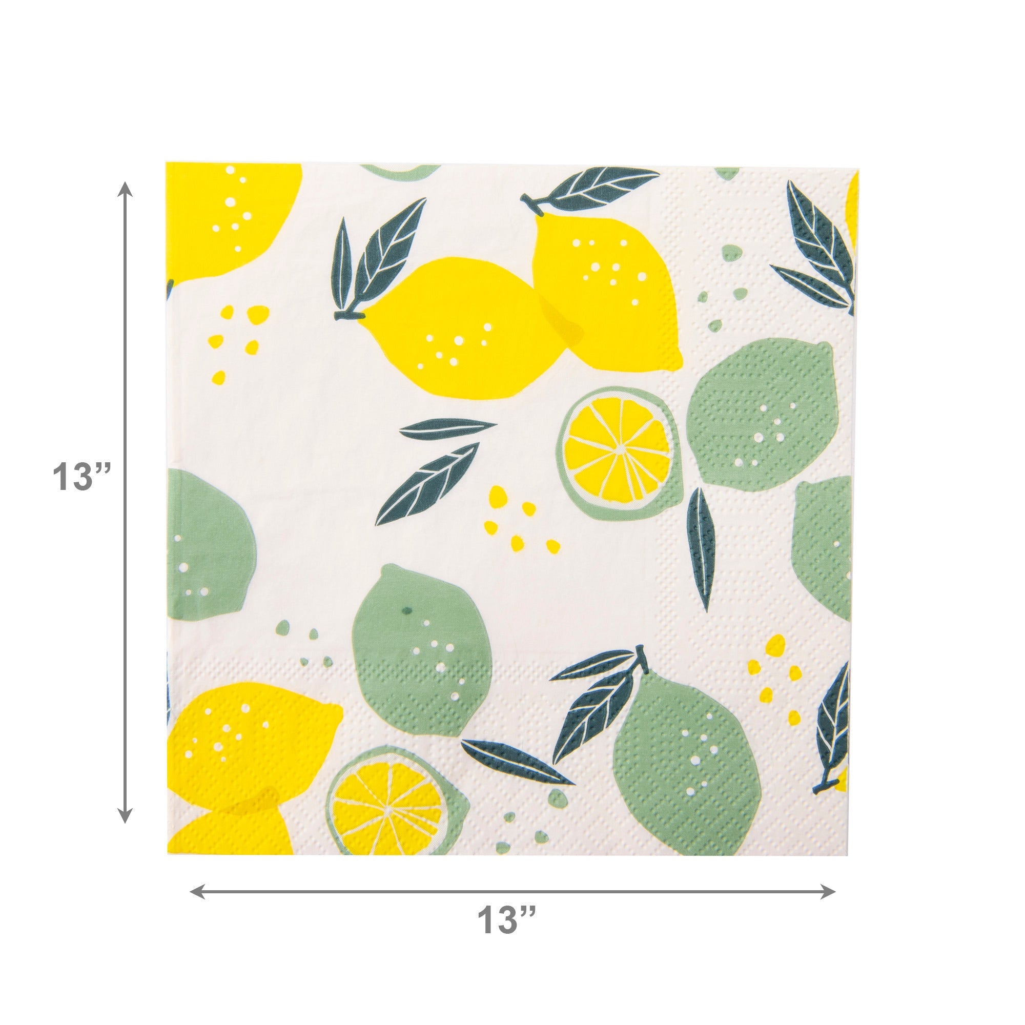 20-Pack 3-Ply Luncheon Napkins with Lemon & Lime Design - Set of 6