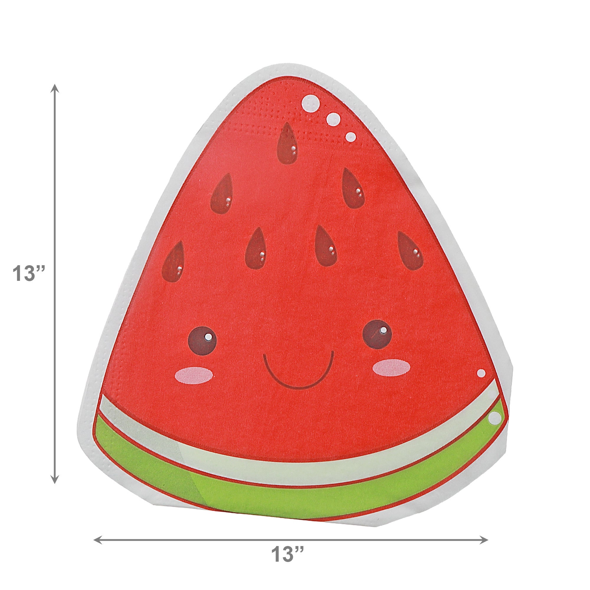 12-Pack 3-Ply Watermelon Shaped Napkins - Set of 6
