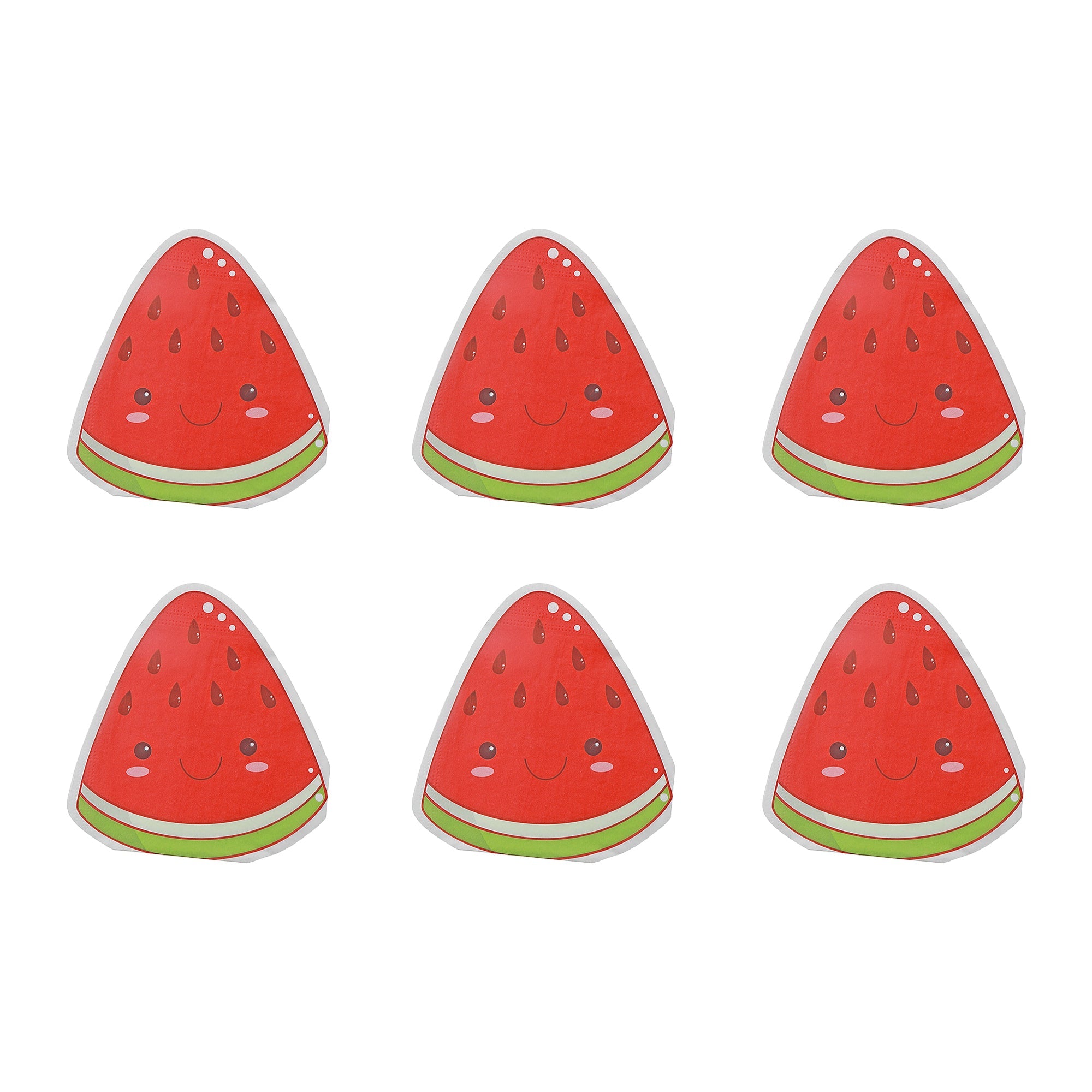12-Pack 3-Ply Watermelon Shaped Napkins - Set of 6