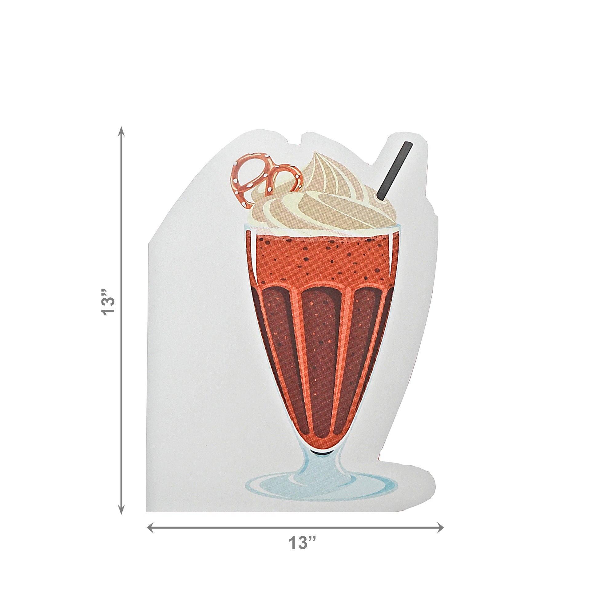 12-Pack 3-Ply Chocolate Milkshake Shaped Napkins - Set of 6