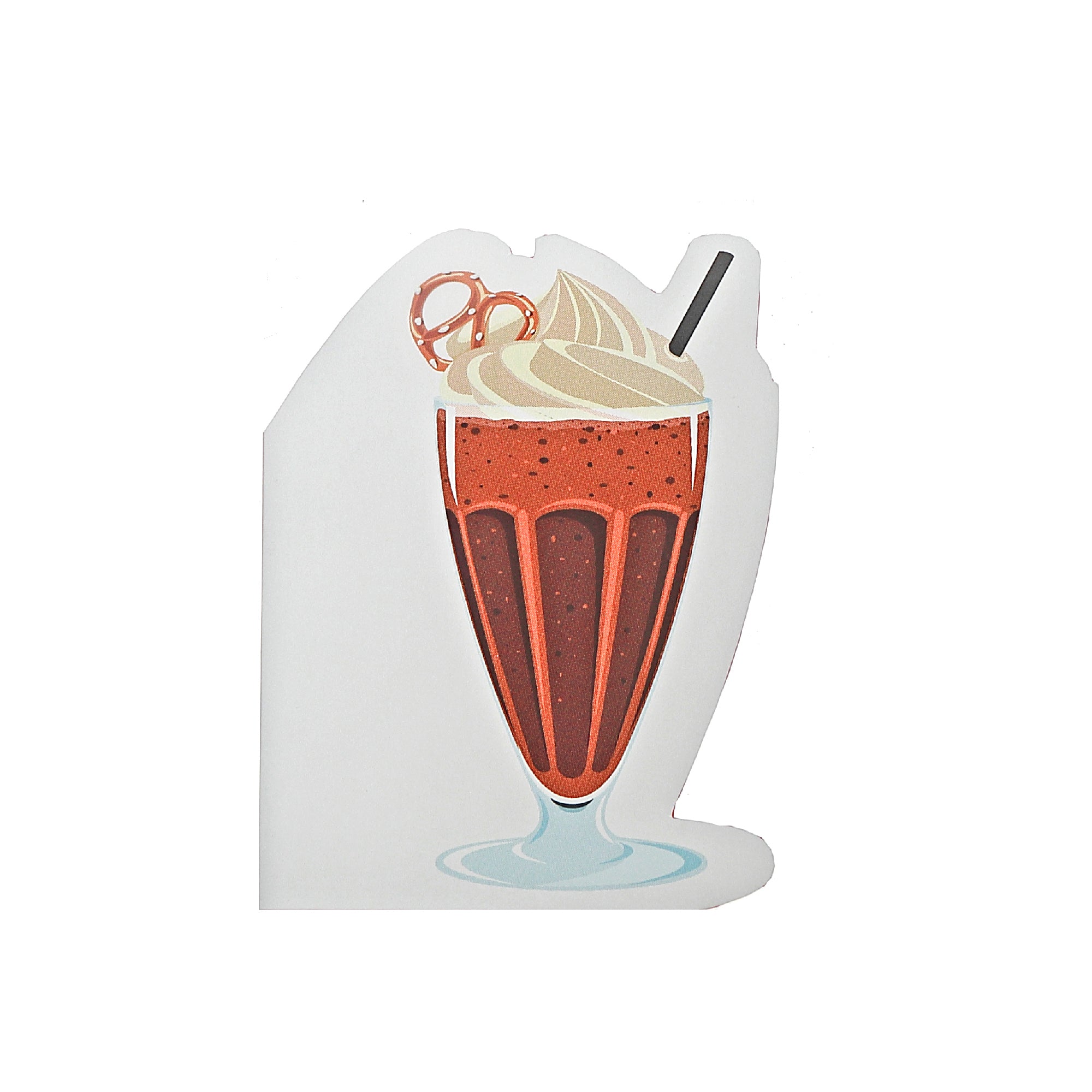 12-Pack 3-Ply Chocolate Milkshake Shaped Napkins - Set of 6