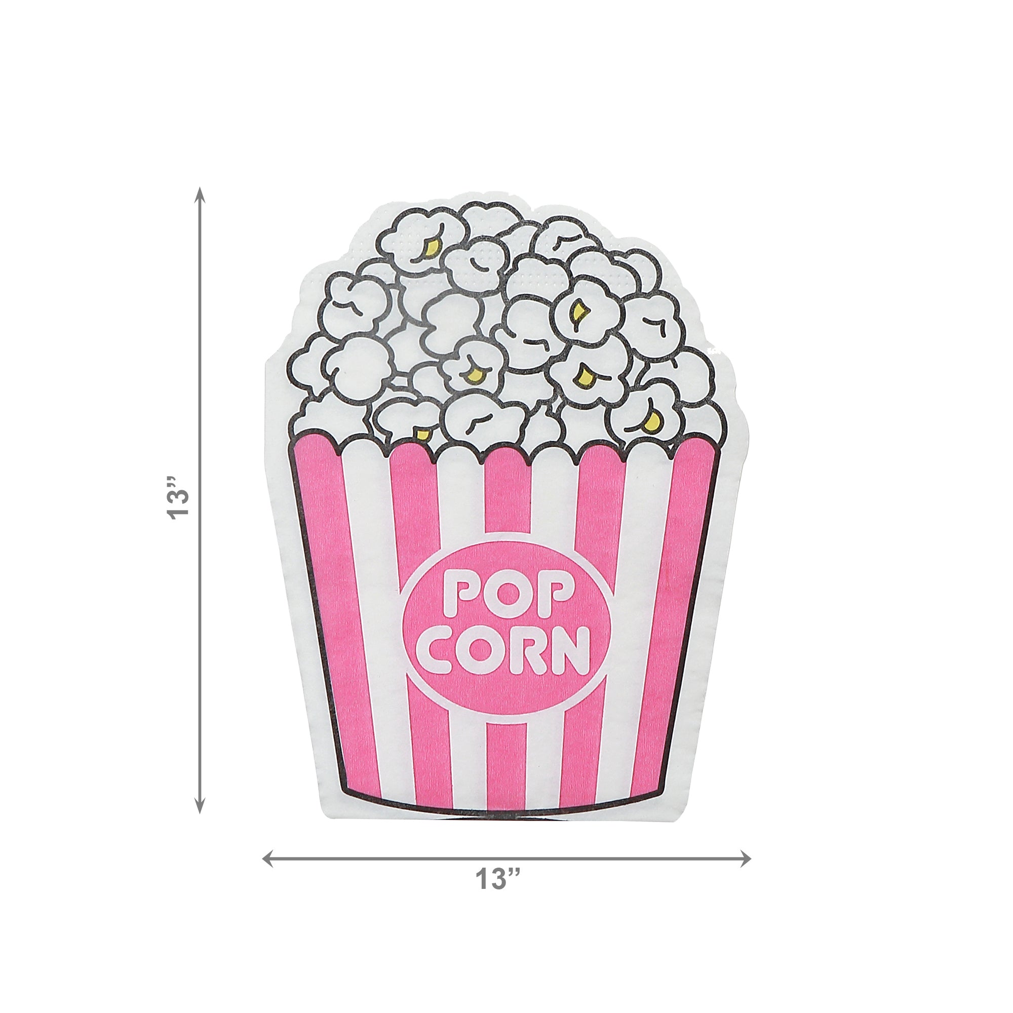 12-Pack 3-Ply Popcorn Shaped Napkins - Set of 6