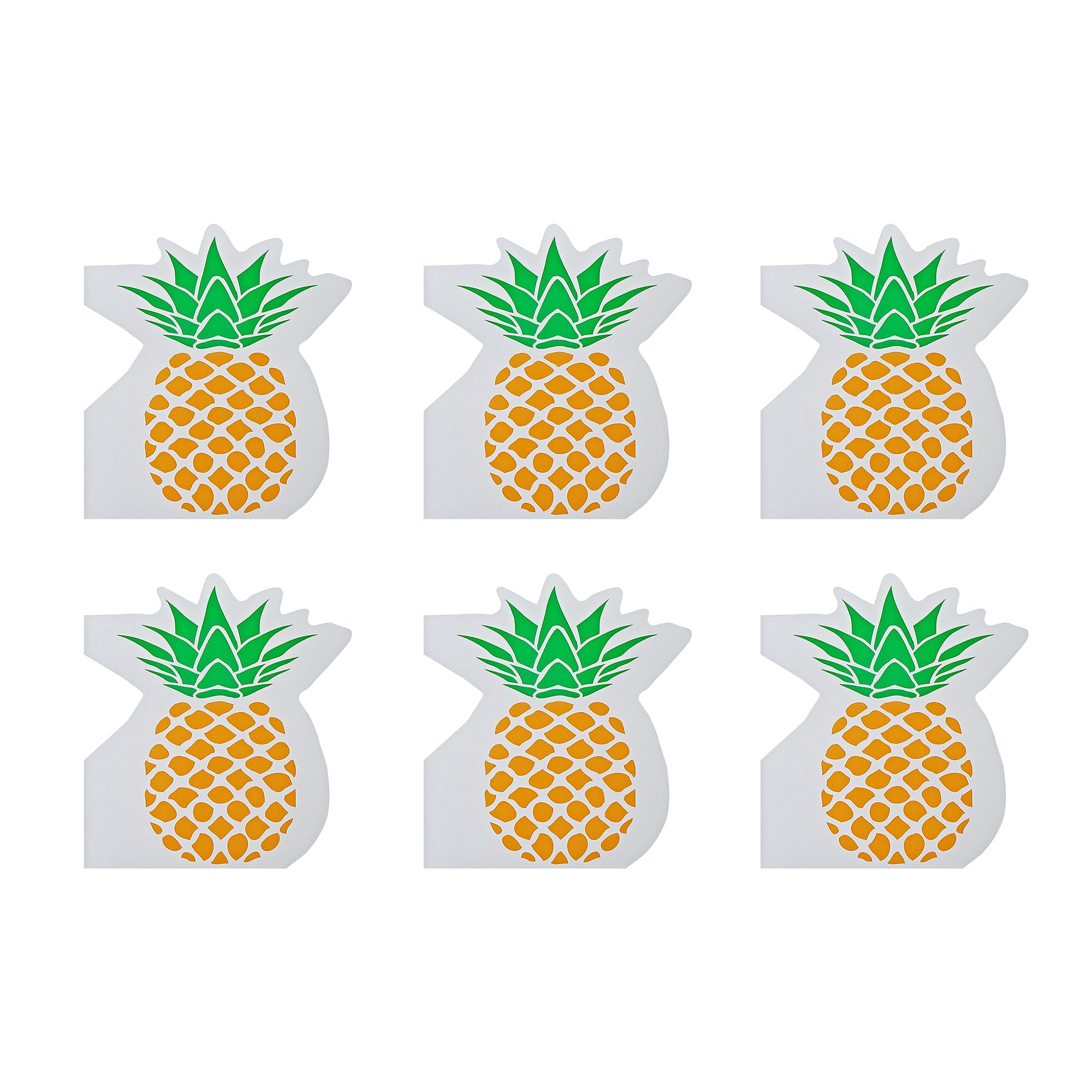 12-Pack 3-Ply Pineapple Shaped Napkins - Set of 6