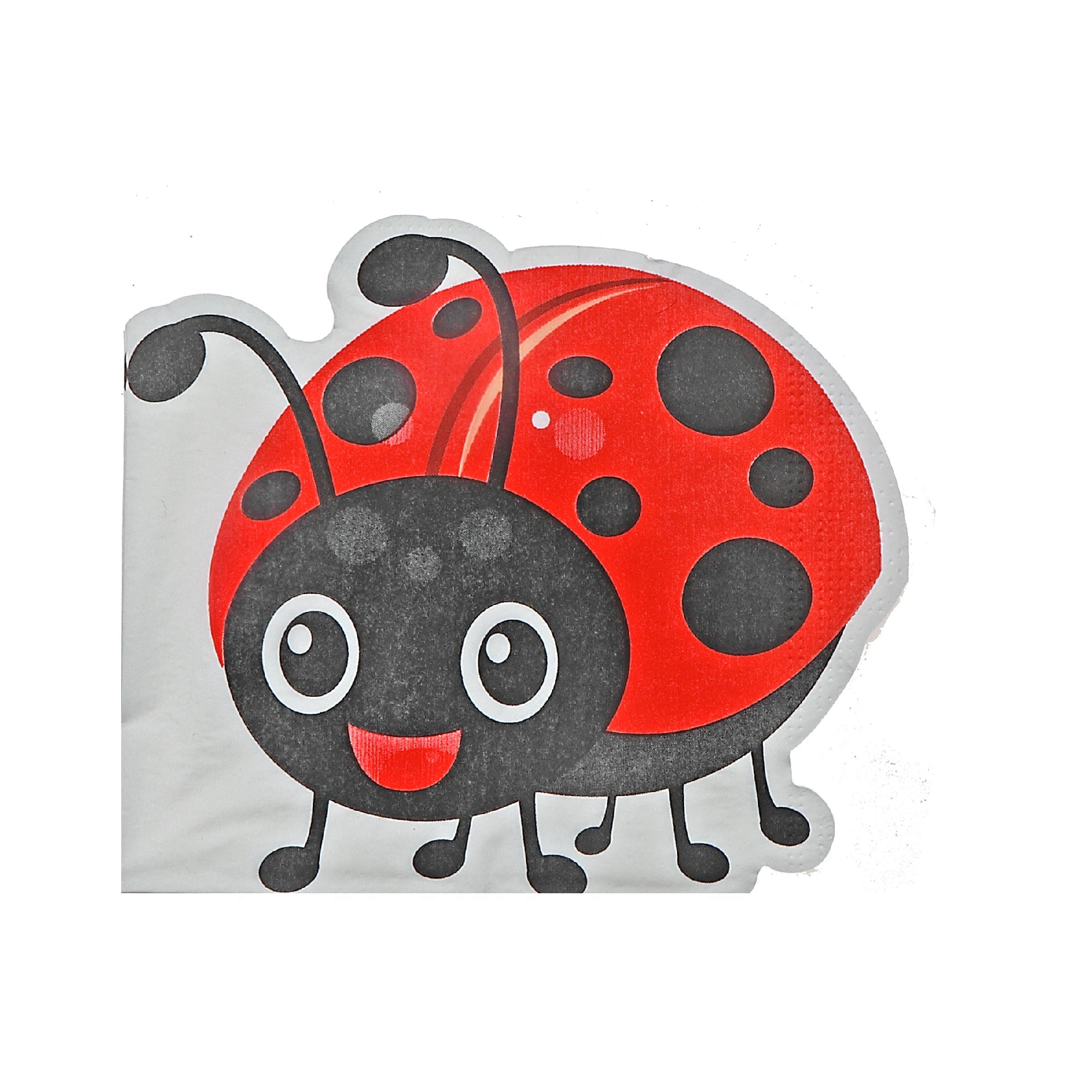 12-Pack 3-Ply Ladybug Shaped Napkins - Set of 6