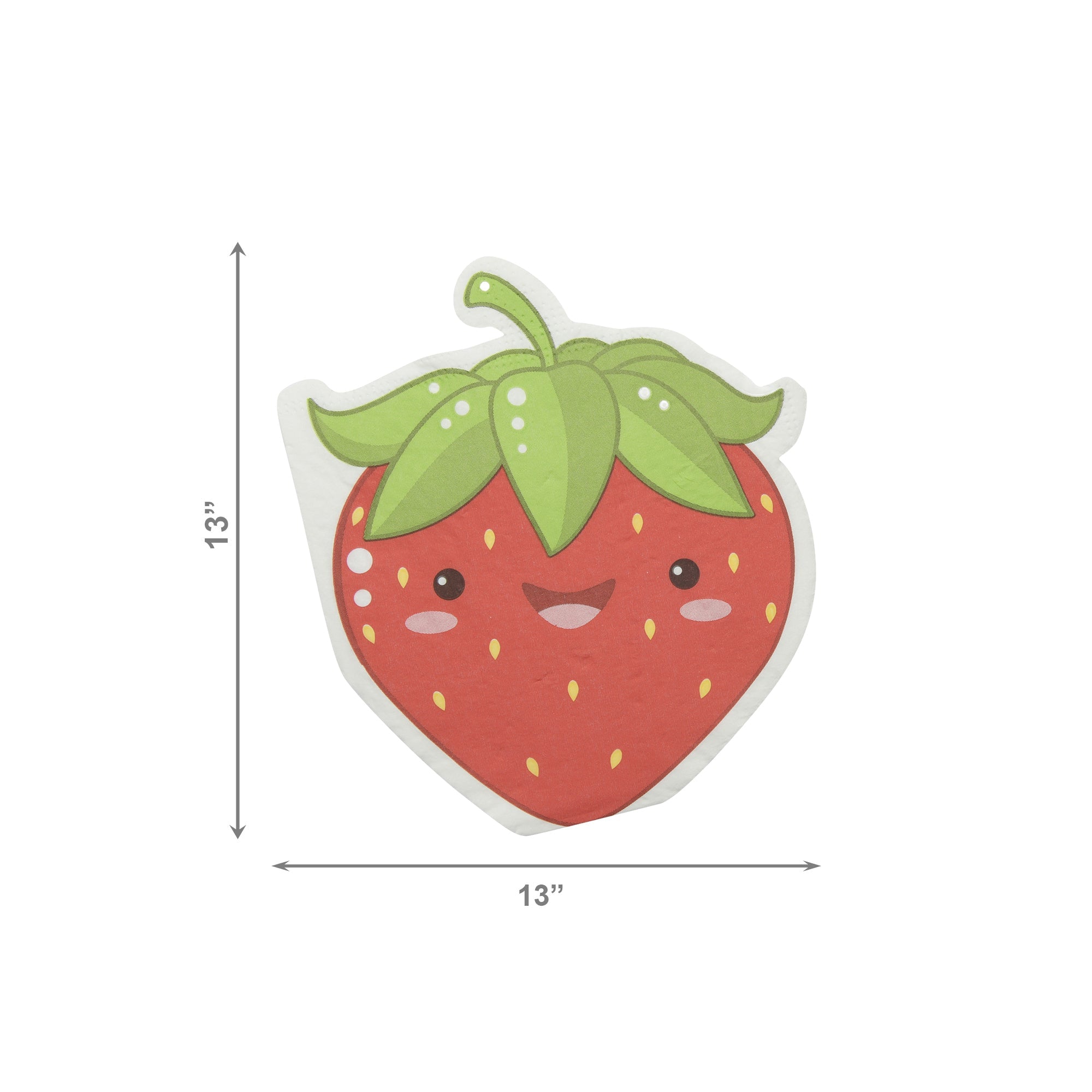 12-Pack 3-Ply Strawberry Shaped Napkins - Set of 6