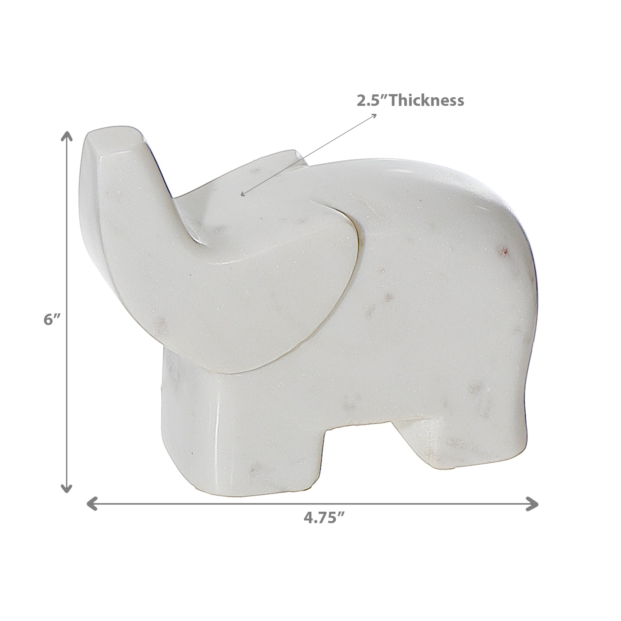 Marble Elephant Decorative Figurine, Marble Elephant Statue, Elegant Home Decor Accent, Luxury Tabletop Ornament, Symbolic Elephant Figure