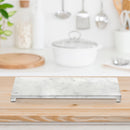 Marble Rectangular Footed Tray Large