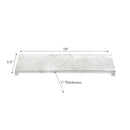 Marble Rectangular Footed Tray Large