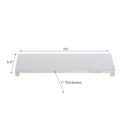 Marble Rectangular Footed Tray Medium
