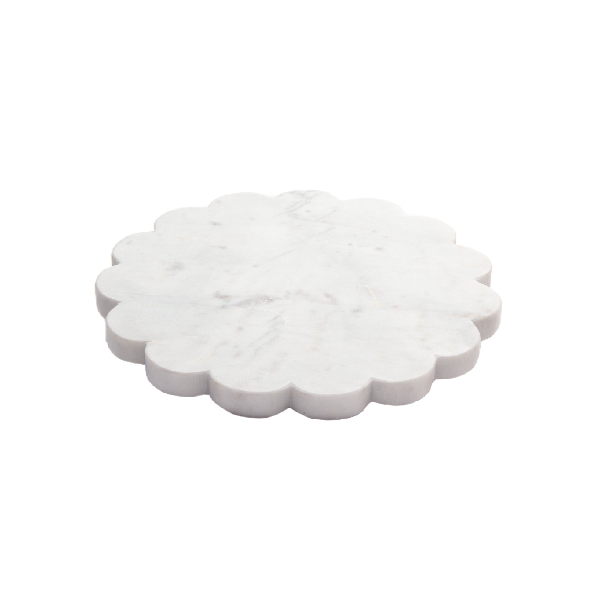 8-Inch Marble Scallop-Edge Serving Board