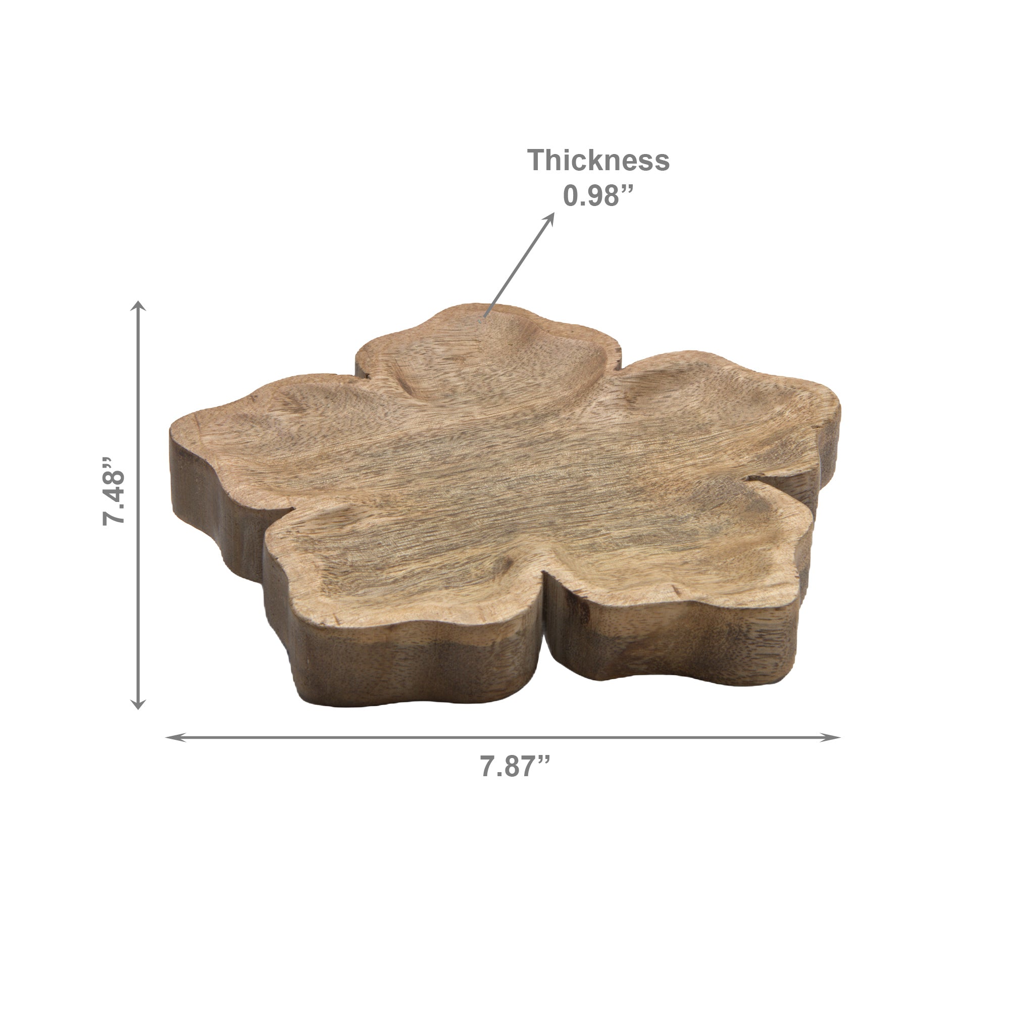 Mango Wood Decorative Flower Tray