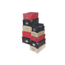 Rectangle Nesting Boxes Top Lid Textured Set Of 10