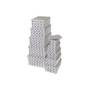 Rectangle Nesting Boxes Top Lid Nautical Set Of 10