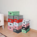 Rectangle Nesting Boxes Top Lid Glossy Set Of 14