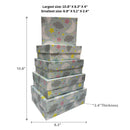 Rectangle Nesting Boxes Top Lid Night Sky Set Of 5