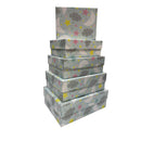 Rectangle Nesting Boxes Top Lid Night Sky Set Of 5