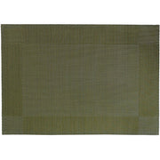 Classic Vinyl Placemat – Green, Set of 12, Durable Tableware