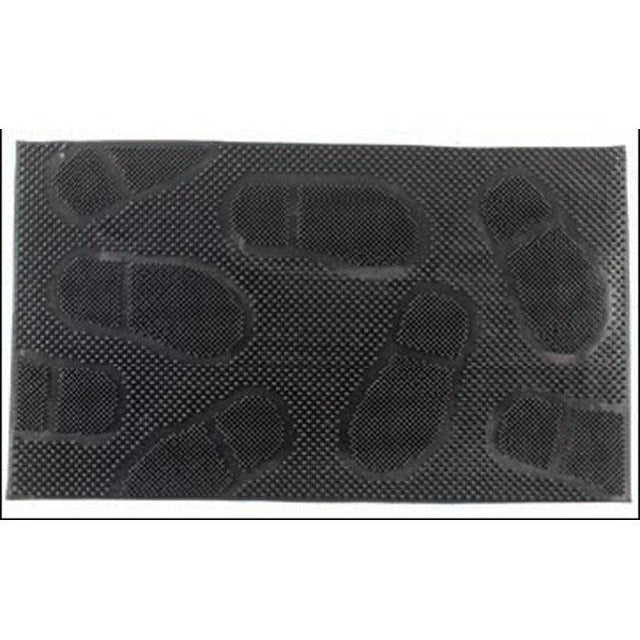 Foot Prints Rubber Pin Mat, Anti-Slip Doormat