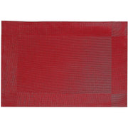 Classic Vinyl Placemat – Red, Set of 12, Durable Tableware