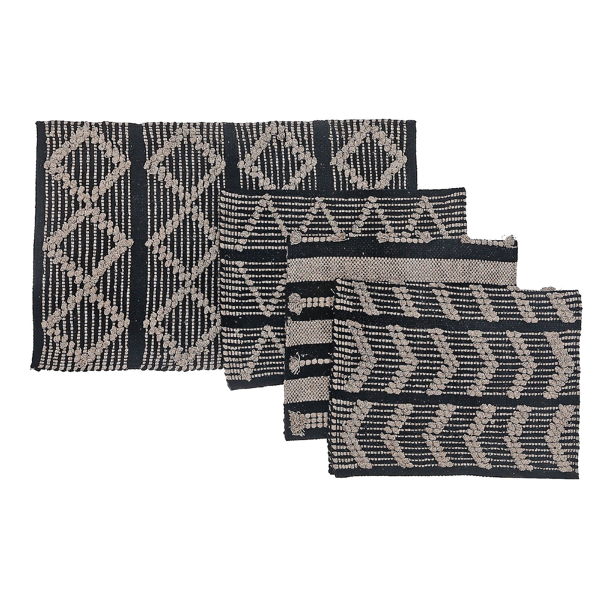 Cotton Handwoven Rug 36x48 Inch Assorted Set Of 4, Area Rug, Handmade Floor Mat