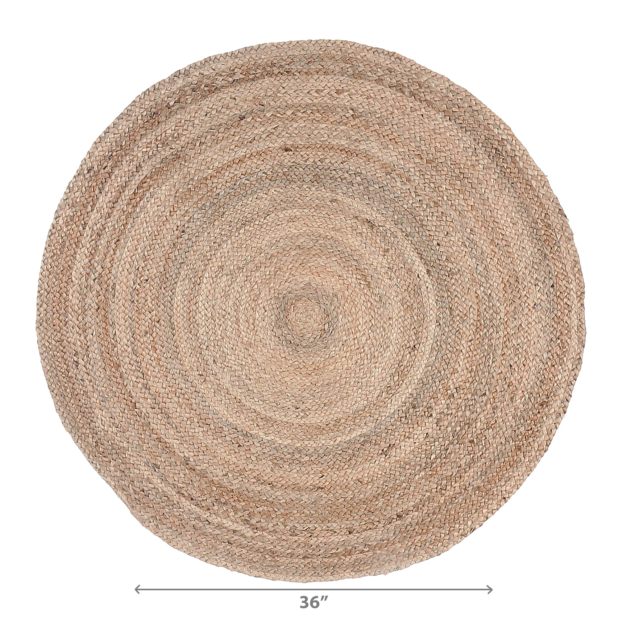 Round Braided Jute Mat 36 Inch, Natural Fiber Rug, Entryway Floor Mat