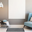 Handwoven Diamond Rug  20" X 32"  Black