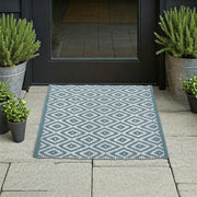 Handwoven Diamond Rug 30 x 48, Boho Area Rug, Cotton Floor Mat, Home Decor Accent